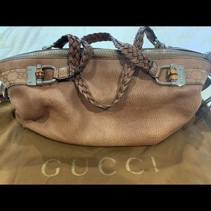 Authentic GUCCI Bamboo Bar Tote Medium